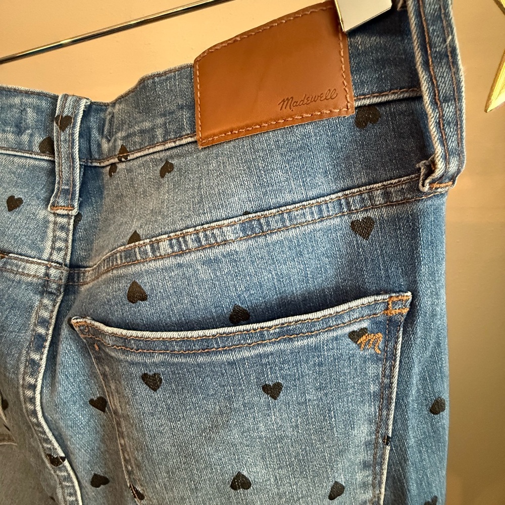 Madewell Heart Print Skinny Jeans 27 High Rise Ankle Denim - Picture 11 of 11